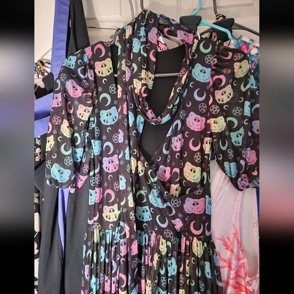 Rainbow Cat Magic Warp Maxi Dress - Picture 2 of 7